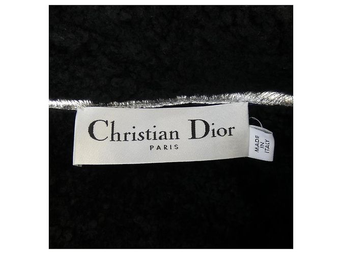 Chaqueta de shearling Christian Dior Negro Plata - vista 4