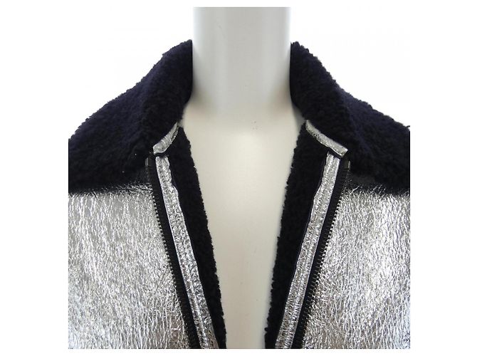 Chaqueta de shearling Christian Dior Negro Plata - vista 5