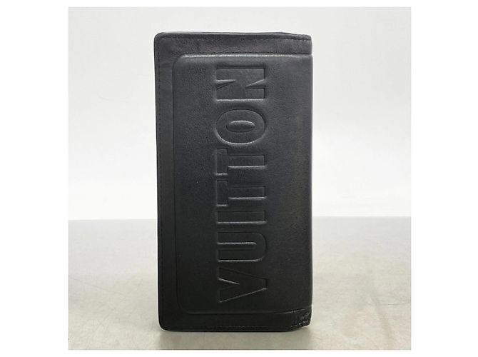 Brazza Louis Vuitton Long Wallet (M63256) Black - view 8