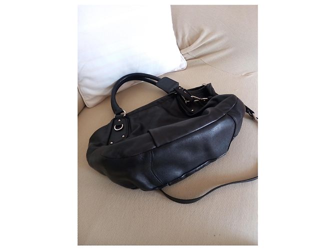 Vitello Prada Tasche aus schwarzem Leder - Ansicht 10