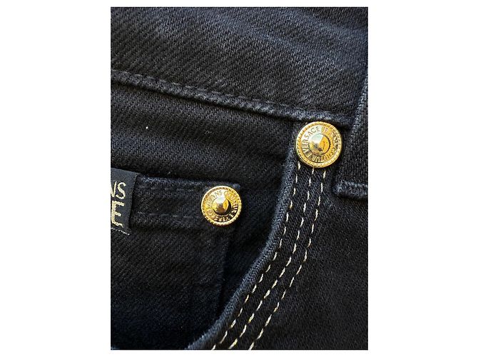 Polo Versace Nera in Cotone e Poliestere da Uomo Nero - vista 11