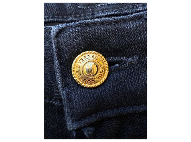 Polo Versace Nera in Cotone e Poliestere da Uomo Nero - vista 12