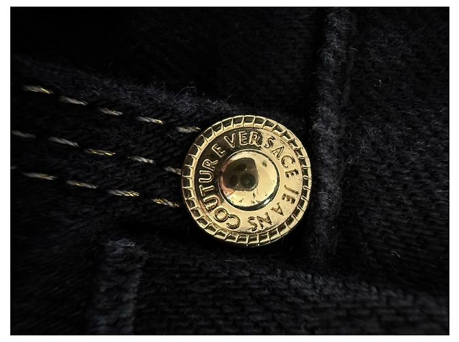 Polo Versace Nera in Cotone e Poliestere da Uomo Nero - vista 16