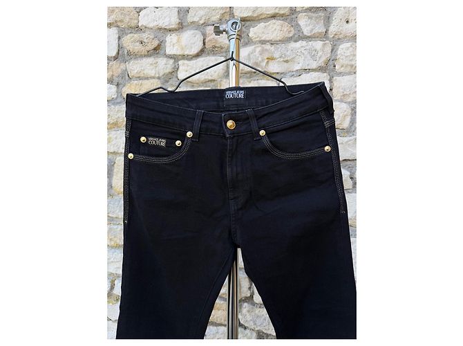 Polo Versace Nera in Cotone e Poliestere da Uomo Nero - vista 3