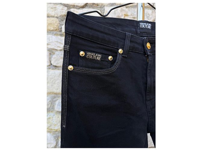 Polo Versace Nera in Cotone e Poliestere da Uomo Nero - vista 4