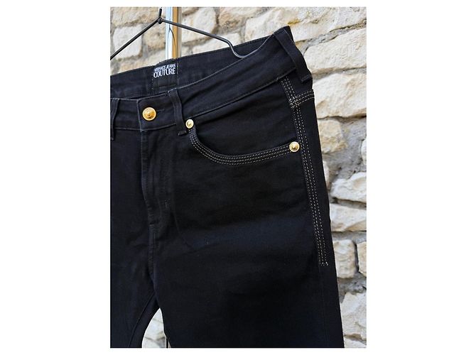 Polo Versace Nera in Cotone e Poliestere da Uomo Nero - vista 5