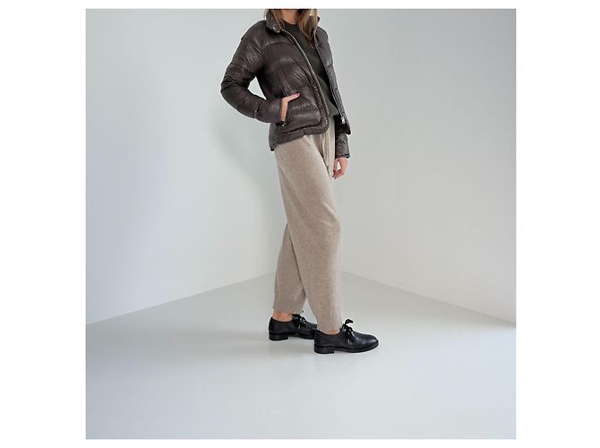 Hermès Piumino abrigo puffer marrón Castaño - vista 4
