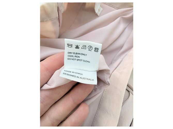 Falda Zimmermann de seda rosa con drapeado asimétrico Beige - vista 6