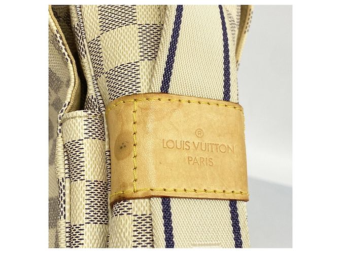 Borsa a Spalla Naviglio Damier Azur di Louis Vuitton Bianco - vista 7