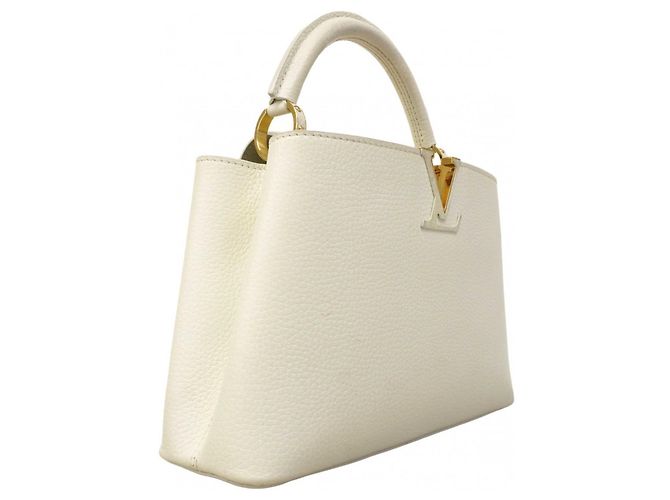 Borsa Capucines BB Louis Vuitton Bianco - vista 2