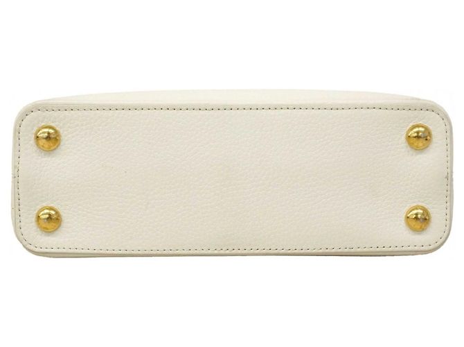 Borsa Capucines BB Louis Vuitton Bianco - vista 3