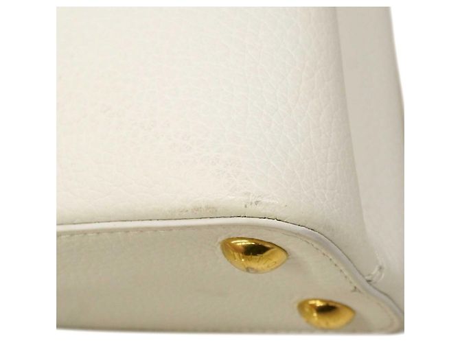 Borsa Capucines BB Louis Vuitton Bianco - vista 7