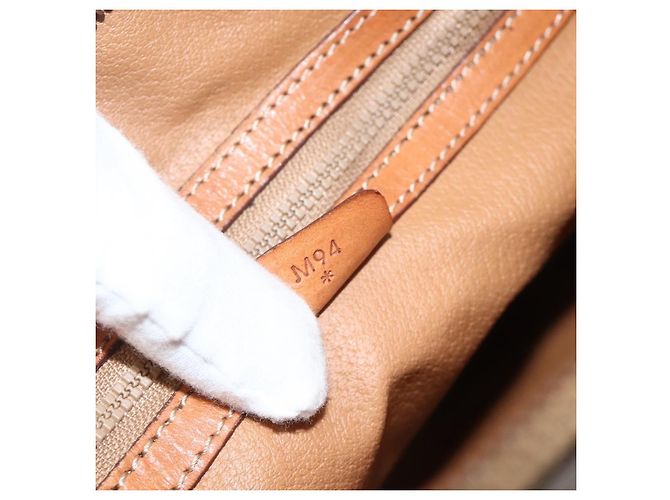 Céline Sac à main en toile Macadam CELINE en cuir PVC marron doré Auth ka3766 - vue 12