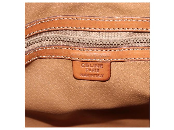 Céline Sac à main en toile Macadam CELINE en cuir PVC marron doré Auth ka3766 - vue 17