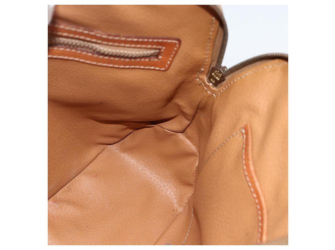 Céline Sac à main en toile Macadam CELINE en cuir PVC marron doré Auth ka3766 - vue 18