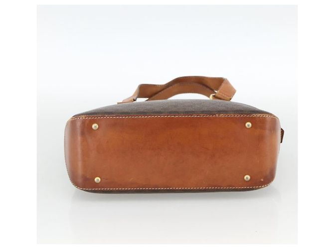 Céline Sac à main en toile Macadam CELINE en cuir PVC marron doré Auth ka3766 - vue 5