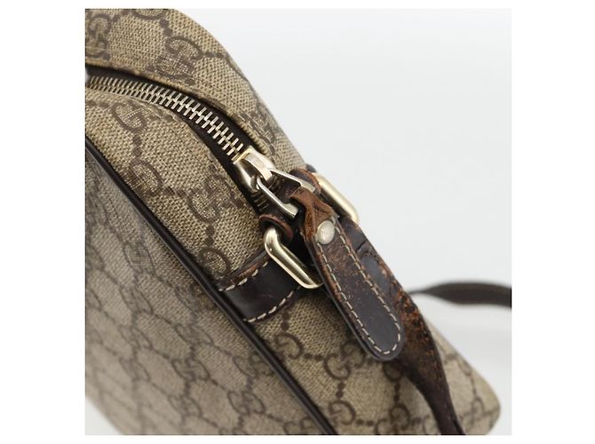 Gucci Borsa a spalla GG Supreme PVC Beige Oro 233268 Auth BAZ504 D'oro - vista 10
