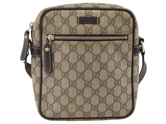 Gucci Borsa a spalla GG Supreme PVC Beige Oro 233268 Auth BAZ504 D'oro - vista 13