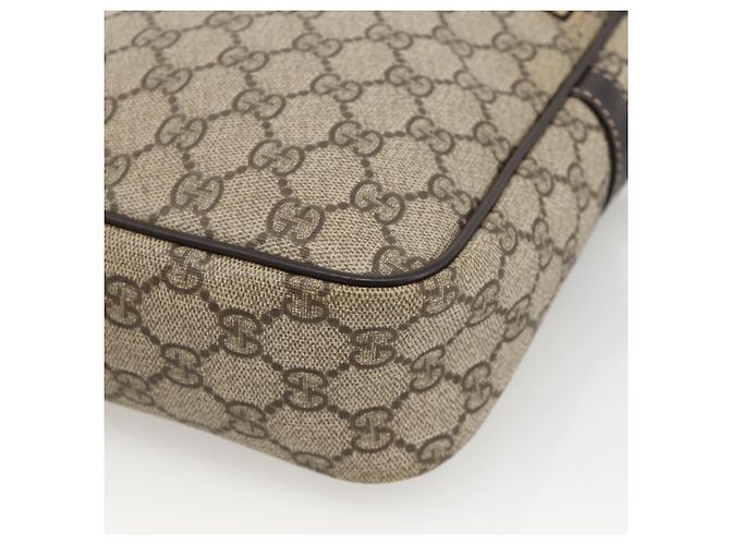 Gucci Borsa a spalla GG Supreme PVC Beige Oro 233268 Auth BAZ504 D'oro - vista 14