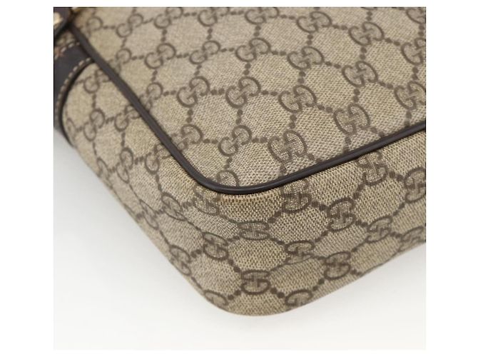 Gucci Borsa a spalla GG Supreme PVC Beige Oro 233268 Auth BAZ504 D'oro - vista 15