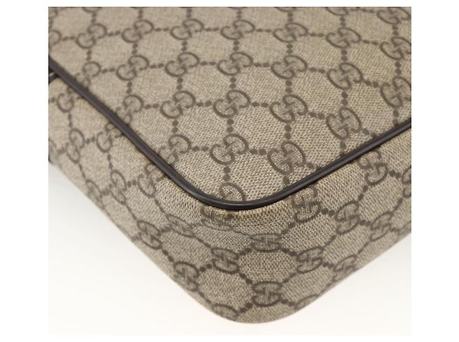 Gucci Borsa a spalla GG Supreme PVC Beige Oro 233268 Auth BAZ504 D'oro - vista 17