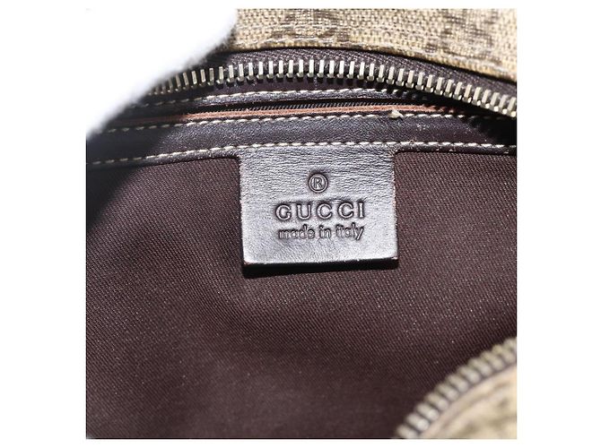 Gucci Borsa a spalla GG Supreme PVC Beige Oro 233268 Auth BAZ504 D'oro - vista 18