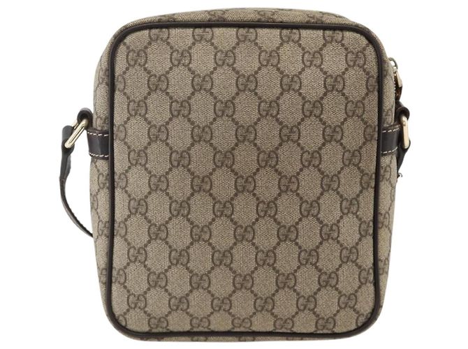 Gucci Borsa a spalla GG Supreme PVC Beige Oro 233268 Auth BAZ504 D'oro - vista 2