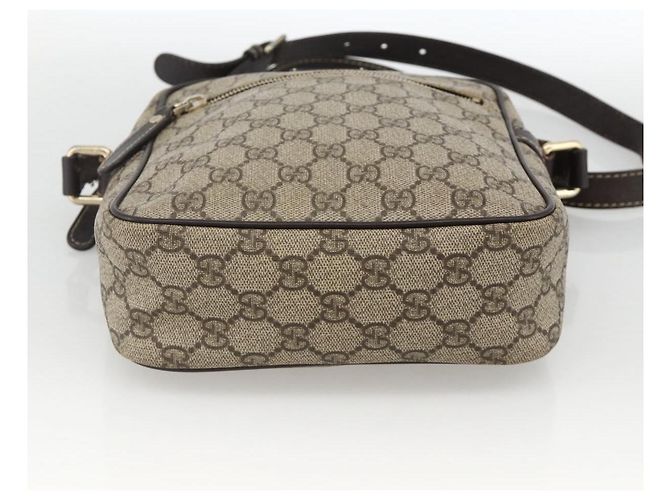 Gucci Borsa a spalla GG Supreme PVC Beige Oro 233268 Auth BAZ504 D'oro - vista 5