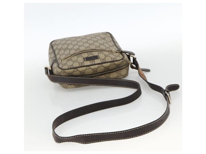 Gucci Borsa a spalla GG Supreme PVC Beige Oro 233268 Auth BAZ504 D'oro - vista 7