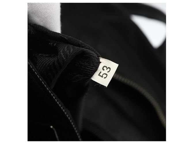 PRADA Borsa a mano in nylon nero argento Auth YKZ034 - vista 12