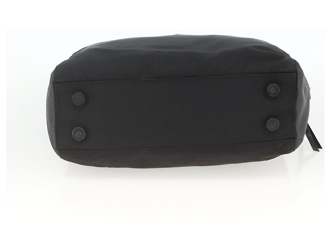 PRADA Borsa a mano in nylon nero argento Auth YKZ034 - vista 5