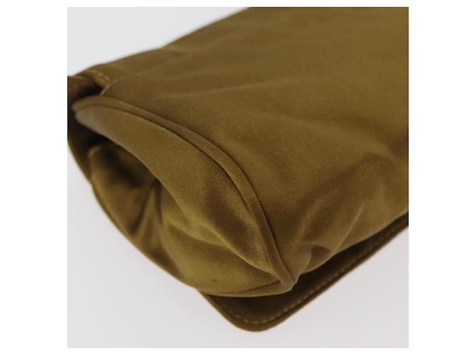 Borsa a Spalla PRADA Satin Khaki Oro Auth bs34407 D'oro Cachi - vista 17