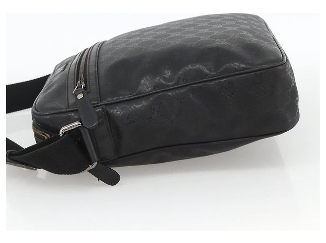 Borsa a Spalla GUCCI GG Implementation PVC Nero Argento 201448 Auth ka3847 - vista 3