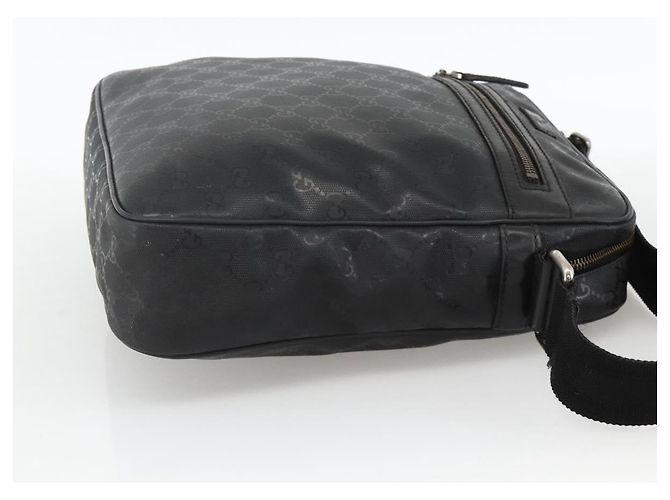 Borsa a Spalla GUCCI GG Implementation PVC Nero Argento 201448 Auth ka3847 - vista 4