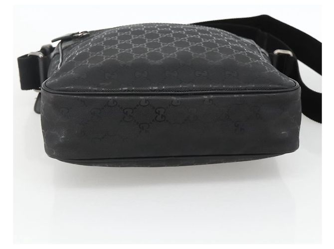 Borsa a Spalla GUCCI GG Implementation PVC Nero Argento 201448 Auth ka3847 - vista 5