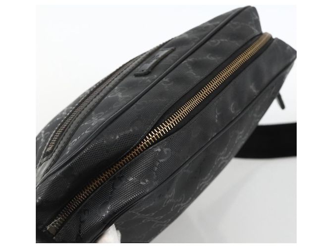 Borsa a Spalla GUCCI GG Implementation PVC Nero Argento 201448 Auth ka3847 - vista 6