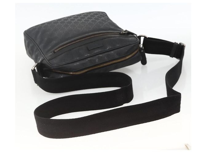 Borsa a Spalla GUCCI GG Implementation PVC Nero Argento 201448 Auth ka3847 - vista 7