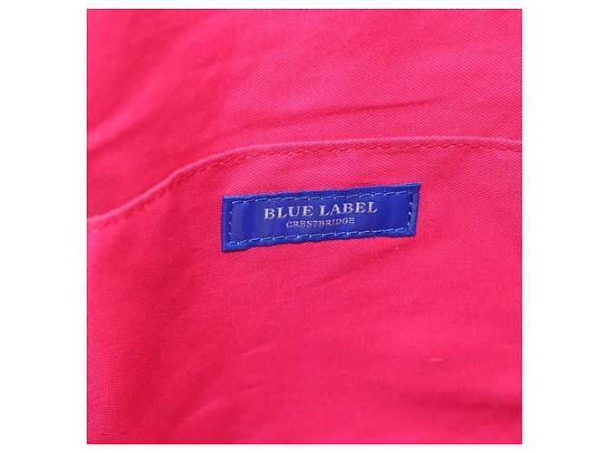 Autre Marque CB CHECK TASCHEN AUS CANVAS UND LEDER BLUE LABEL CRESTBRIDGE 2-WAY ROSA GOLD Auth 174708A Pink Golden - Ansicht 22