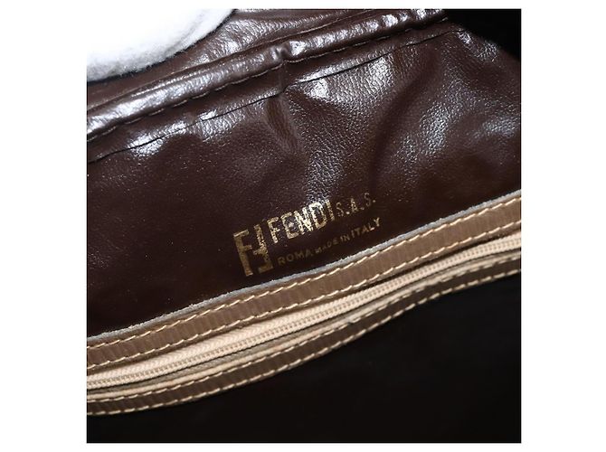 Fendi Borsa a mano in tela Zucchino beige Auth ka3802 - vista 10