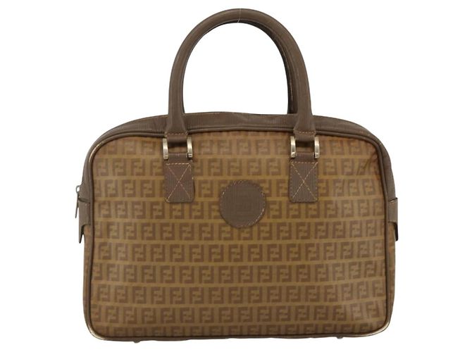 Fendi Borsa a mano in tela Zucchino beige Auth ka3802 - vista 13
