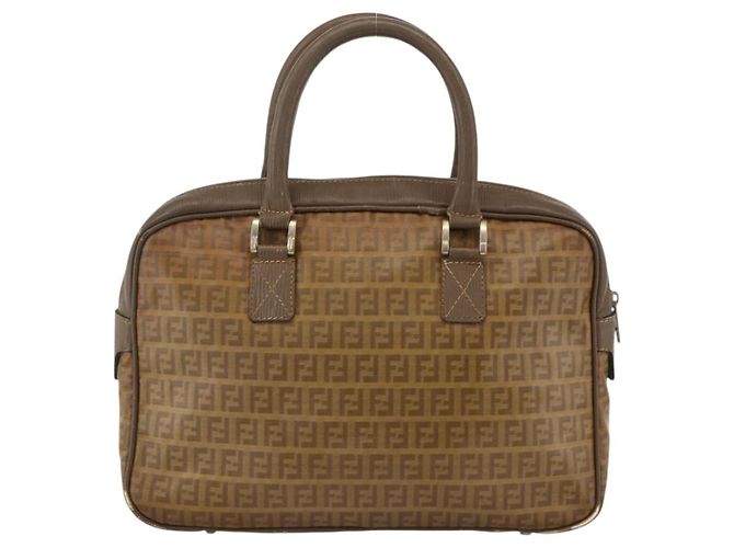 Fendi Borsa a mano in tela Zucchino beige Auth ka3802 - vista 2