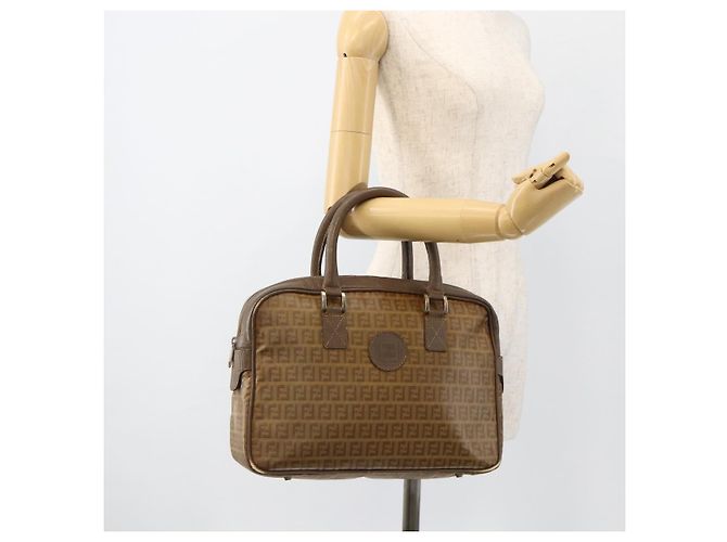 Fendi Borsa a mano in tela Zucchino beige Auth ka3802 - vista 22