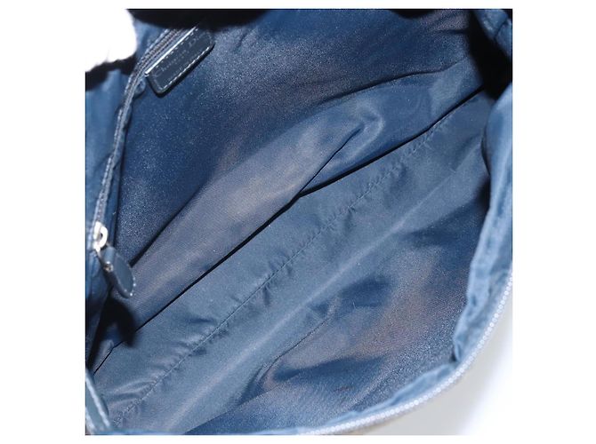 Borsa a Spalla in Tela Trotter Christian Dior Navy Argento Auth YKZ111 Blu navy - vista 11