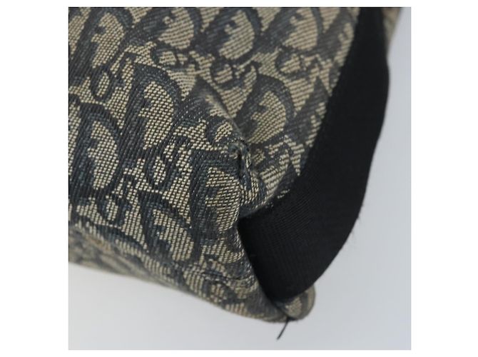 Borsa a Spalla in Tela Trotter Christian Dior Navy Argento Auth YKZ111 Blu navy - vista 14