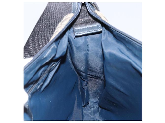 Borsa a Spalla in Tela Trotter Christian Dior Navy Argento Auth YKZ111 Blu navy - vista 18