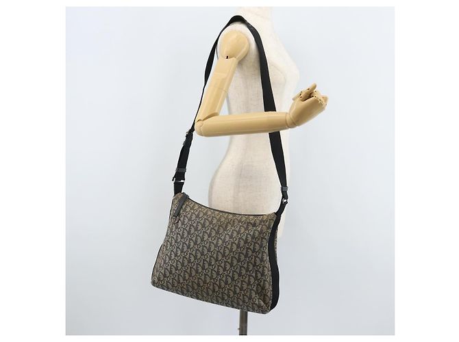 Borsa a Spalla in Tela Trotter Christian Dior Navy Argento Auth YKZ111 Blu navy - vista 22