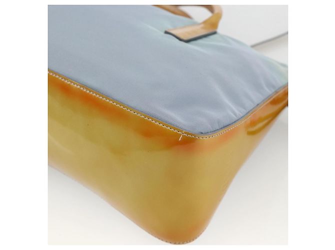 PRADA Handtasche Nylon 2-Wege Hellblau Silber Auth INZ088 - Ansicht 18