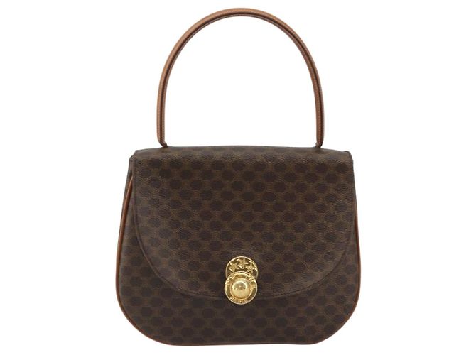 Céline Borsa a mano in tela Macadam Star Ball CELINE marrone oro Auth YKZ830A D'oro - vista 13