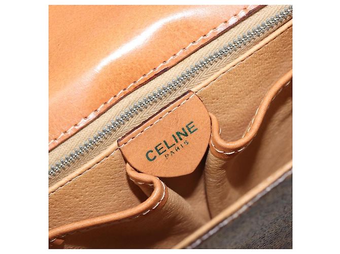 Céline Borsa a mano in tela Macadam Star Ball CELINE marrone oro Auth YKZ830A D'oro - vista 18