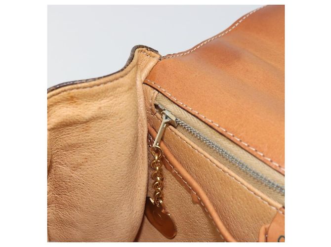 Céline Borsa a mano in tela Macadam Star Ball CELINE marrone oro Auth YKZ830A D'oro - vista 21